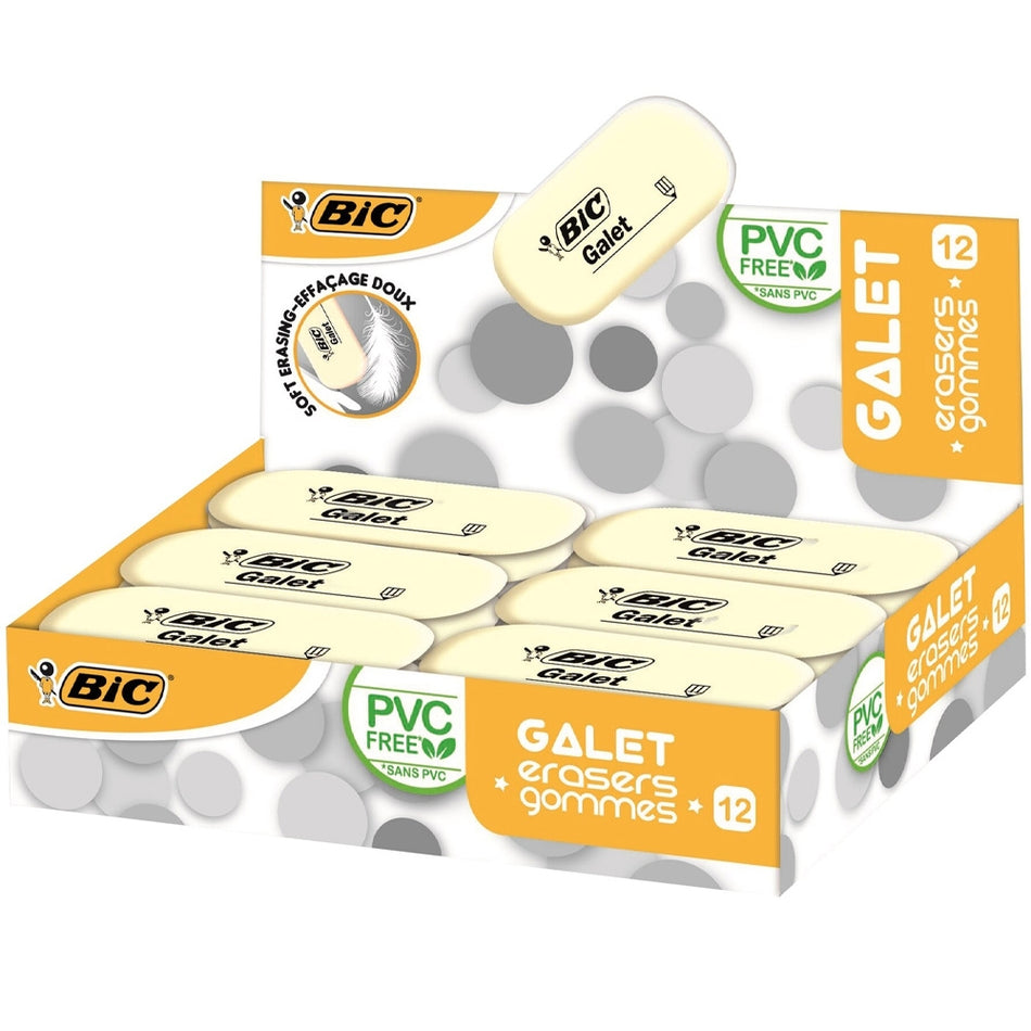 Radiera Galet 12 buc/cutie - BIC