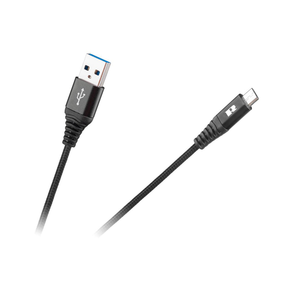 Cablu Usb-micro Usb 0.5 Rebel Negru