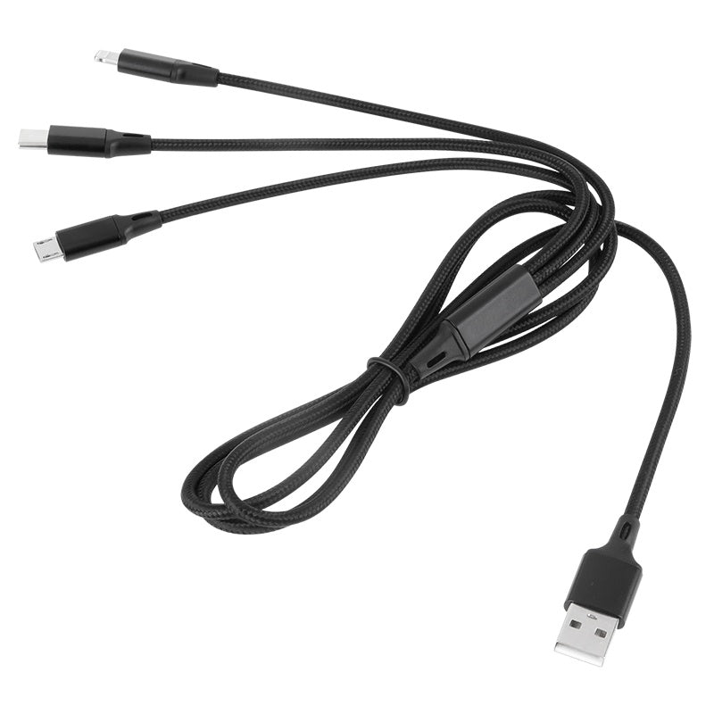 Cablu Usb 3 In 1 100cm Rebel