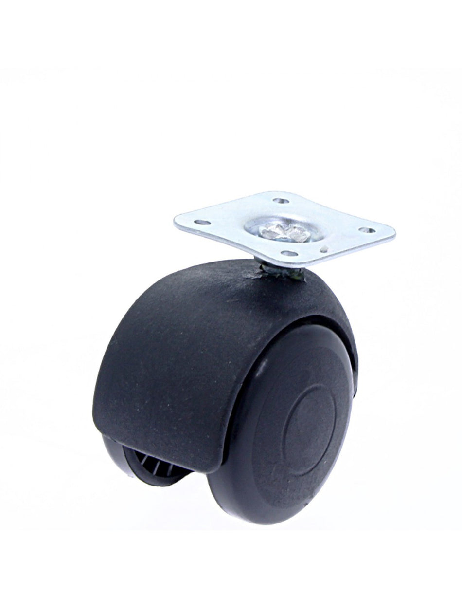 Rotila Din Plastic (Neagra) D50 Cu Flansa Metalica 30 Kg (802n) // ((8