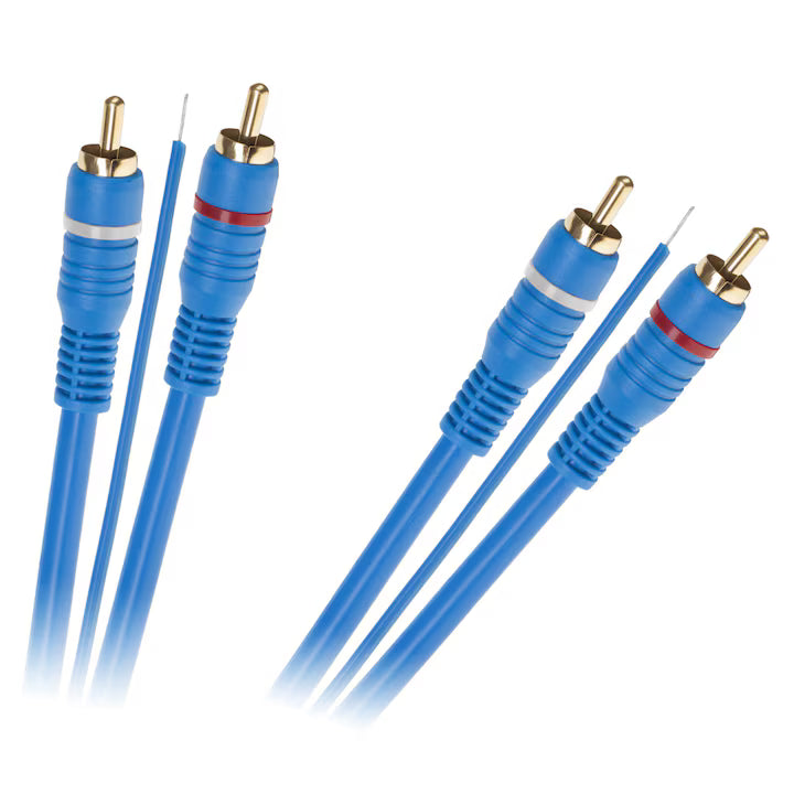 Cablu 2xrca Tata - 2xrca Tata + Remote 5m