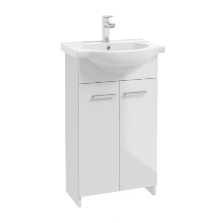 Set Dulap Toaleta Marlena 50cm, Alb Lucios