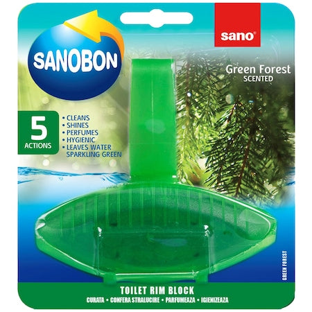 Odorizant Wc Sano Bon Green Forest 5in1, 55gr