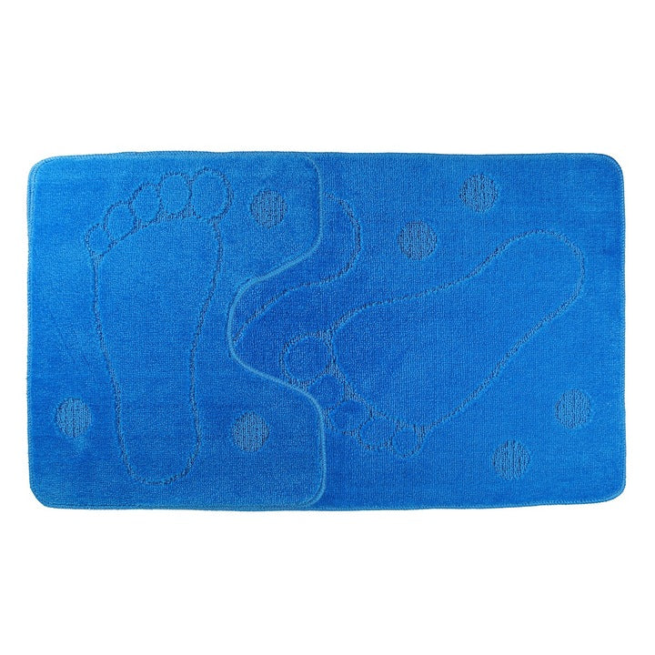 Set Covoare De Baie Mare Foot Albastru