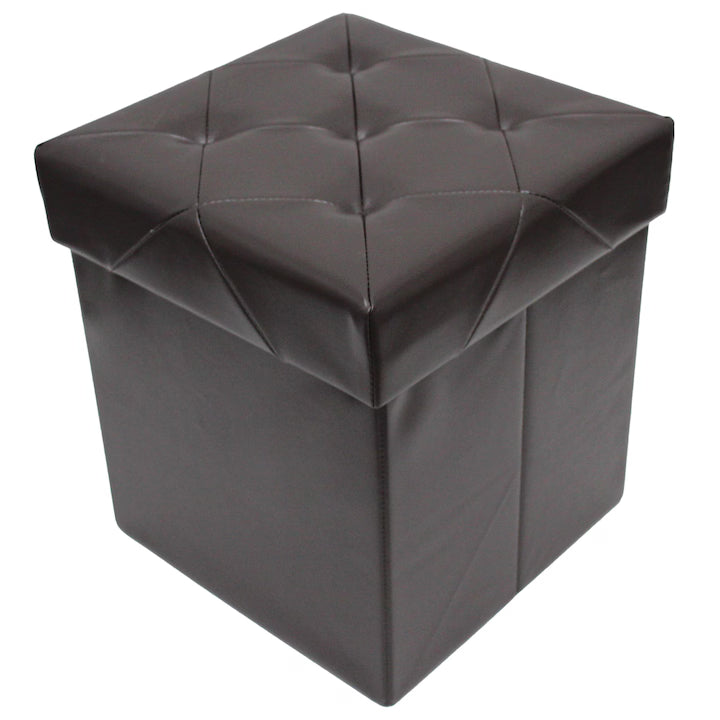 Taburet Pliabil Cu Spatiu De Depozitare 38x38x38 , Maro