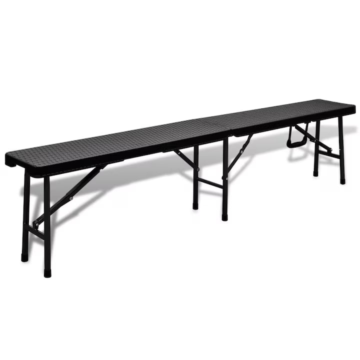 Banca Pliabila Vivid  Negru, Cadru Otel 183x26x43cm