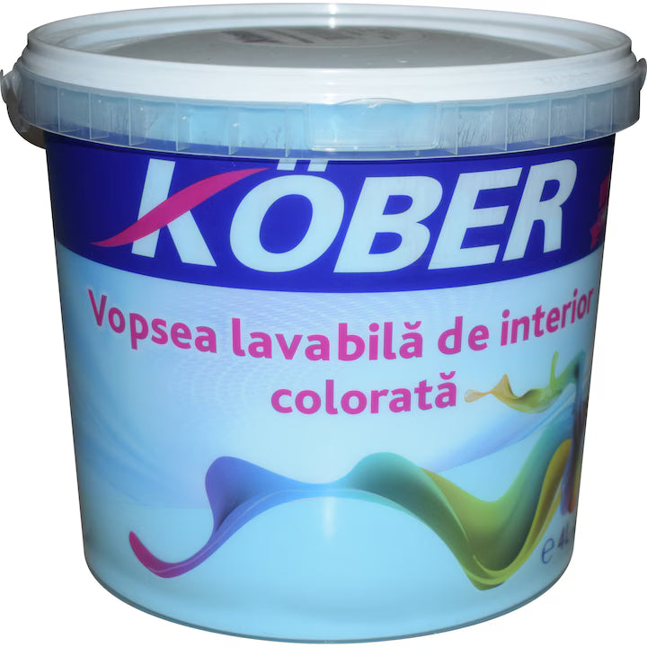 Vopsea lavabilă gata colorată, azuriu, 4 L