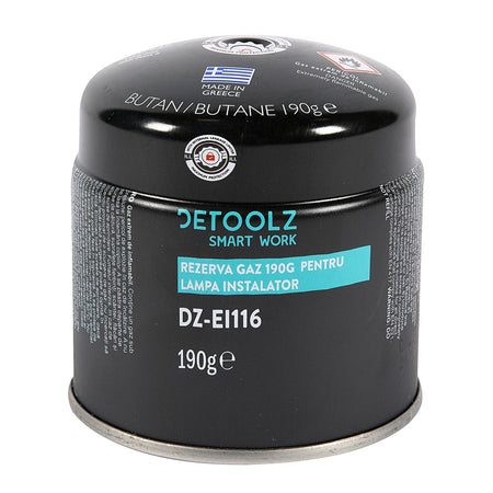 Rezervă gaz 190g cu valvă Detoolz DZ-EI116