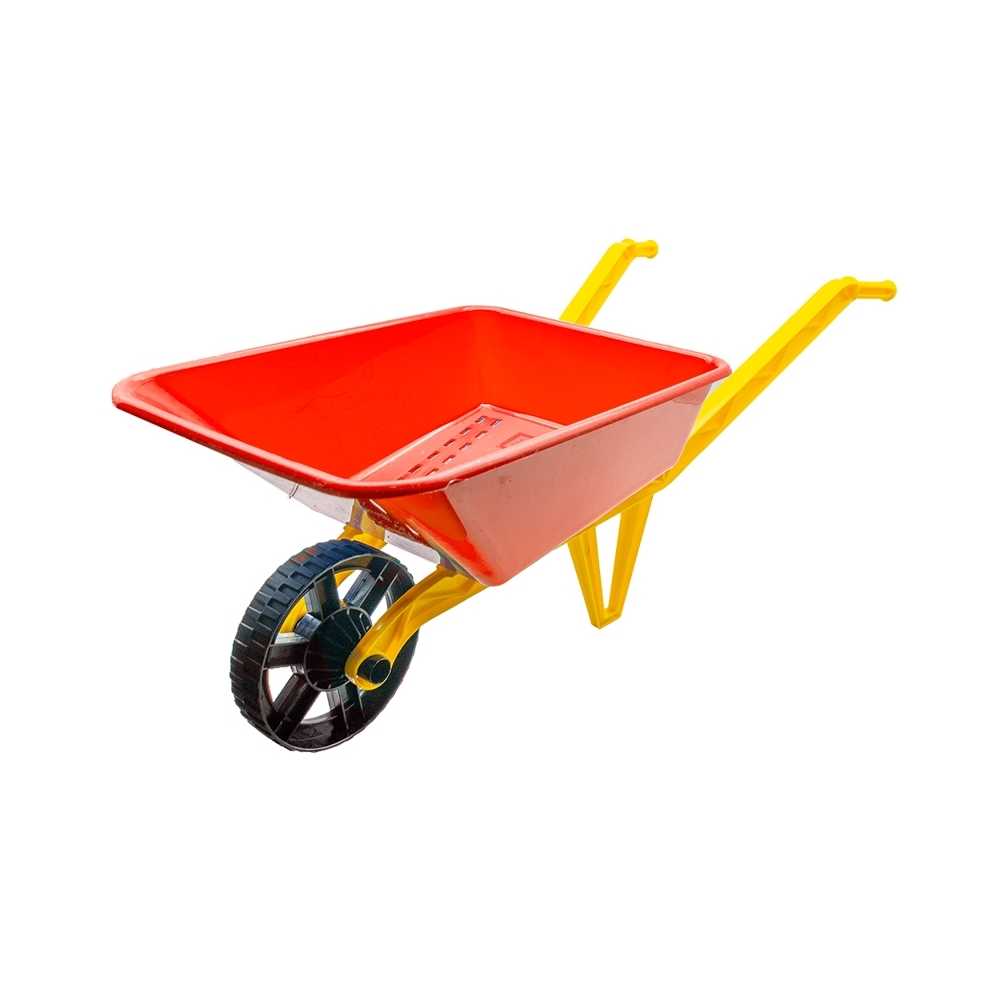 Roabă plastic roșie pentru copii, joacă exterior, ROBENTOYS 16005-1