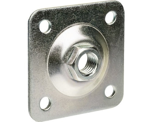 Placa Cu Piulita Pentru Montaj Perete 80X80MM FI 16.0 ZINCAT