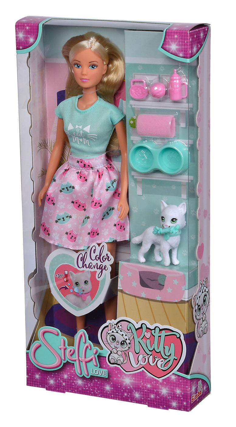 Papusa Simba Steffi Love Kitty Love 29 Cm Cu Figurina Si Accesorii