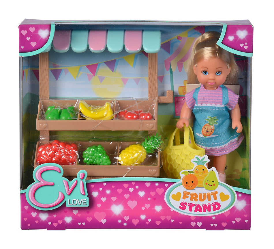 Papusa Simba Evi Love Fruit Stand 12 Cm Cu Accesorii