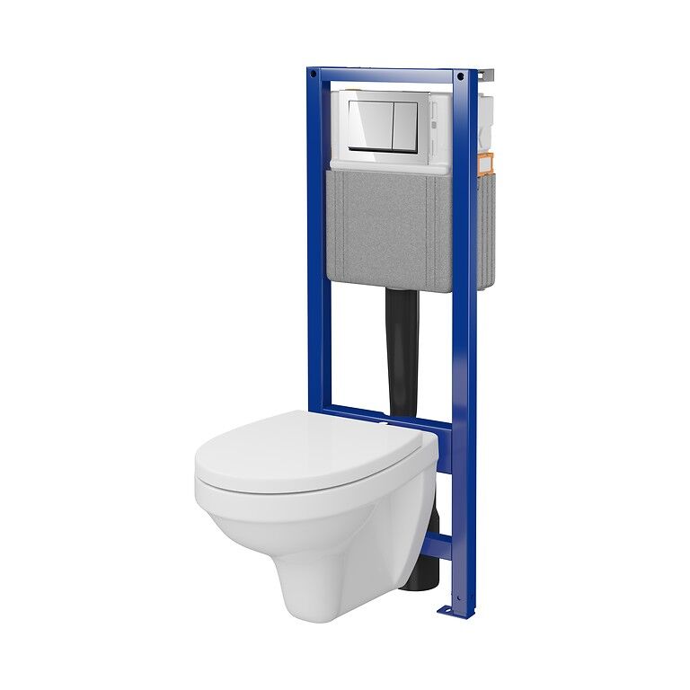 SET CERSANIT C04 CU VAS WC SUSPENDAT + REZERVOR INCASTRAT + CAPAC PP  SI BUTON ALB