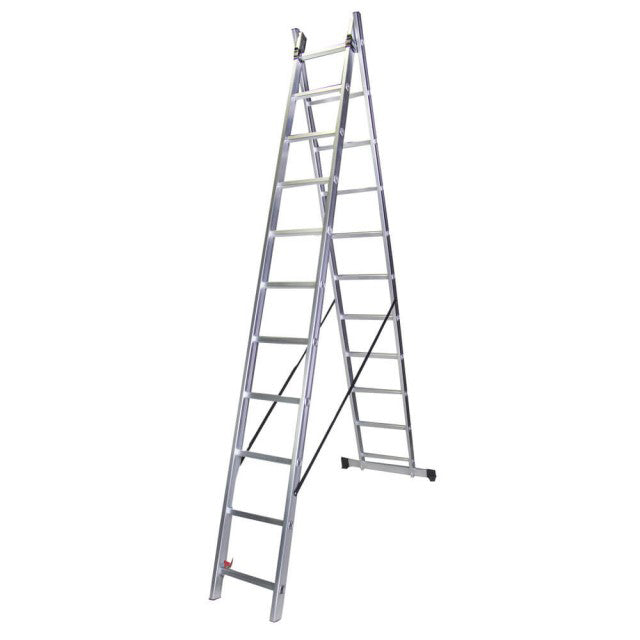 Scara Dubla Aluminiu 2x11 Trepte Is Str211