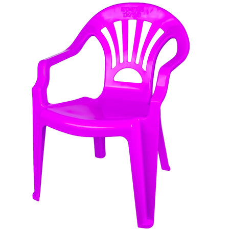 Scăunel din plastic roz copii 40x35x54,5 cm cu brate laterale ROBENTOYS 16018-6