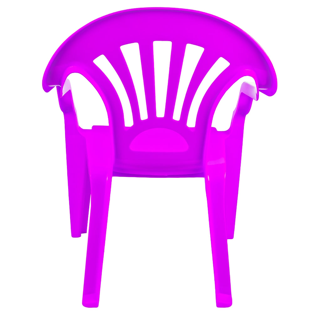 Scăunel din plastic roz copii 40x35x54,5 cm cu brate laterale ROBENTOYS 16018-6