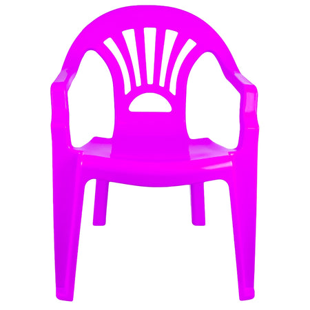 Scăunel din plastic roz copii 40x35x54,5 cm cu brate laterale ROBENTOYS 16018-6