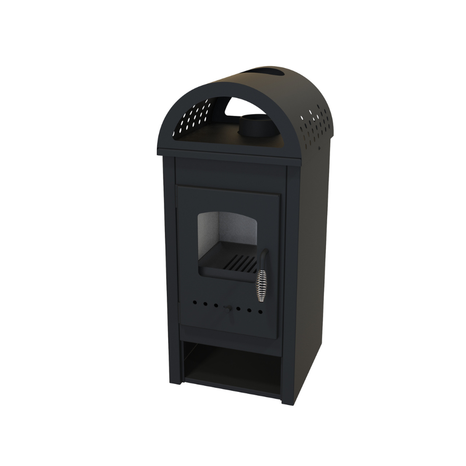 Semineu Nera Plus Negru 386x407x962mm