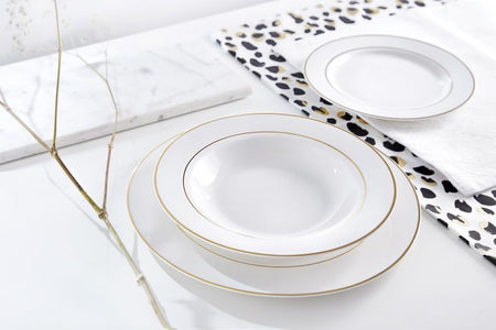 Serviciu de masă 18 piese pentru 6 persoane Aura Gold Ambition 29193