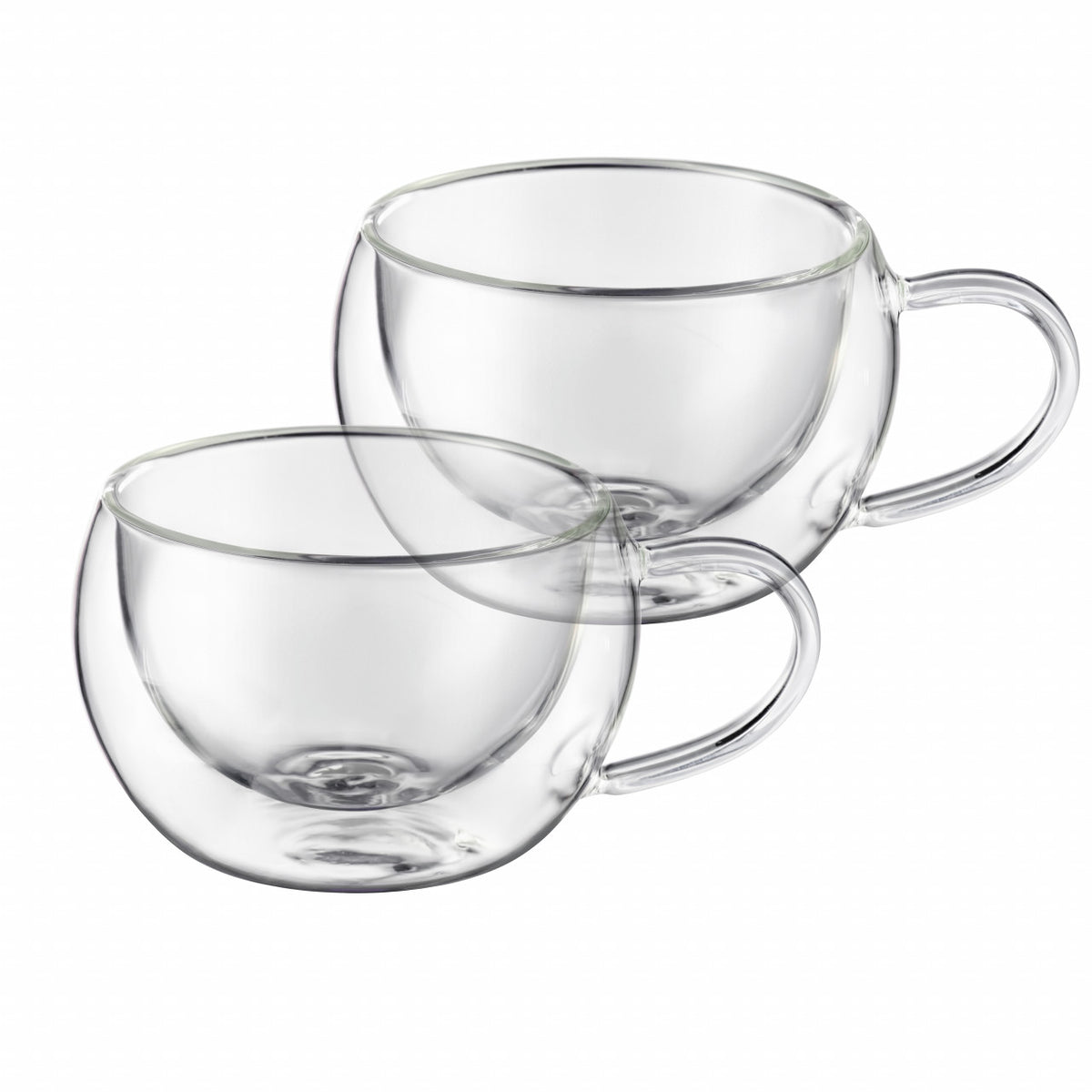 Set 2 căni termorezistente Mia Ambition, sticlă, pereți dubli 300 ml