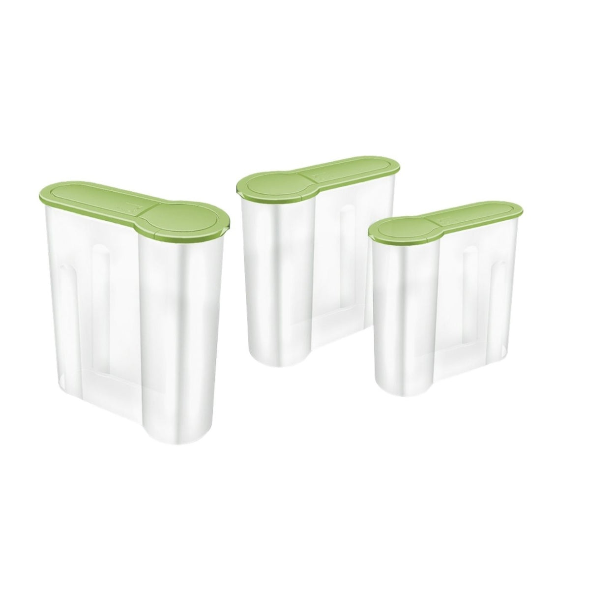 Set 3 cutii depozitare cu capac, mix culori – organizare practică DOMOTTI 90285