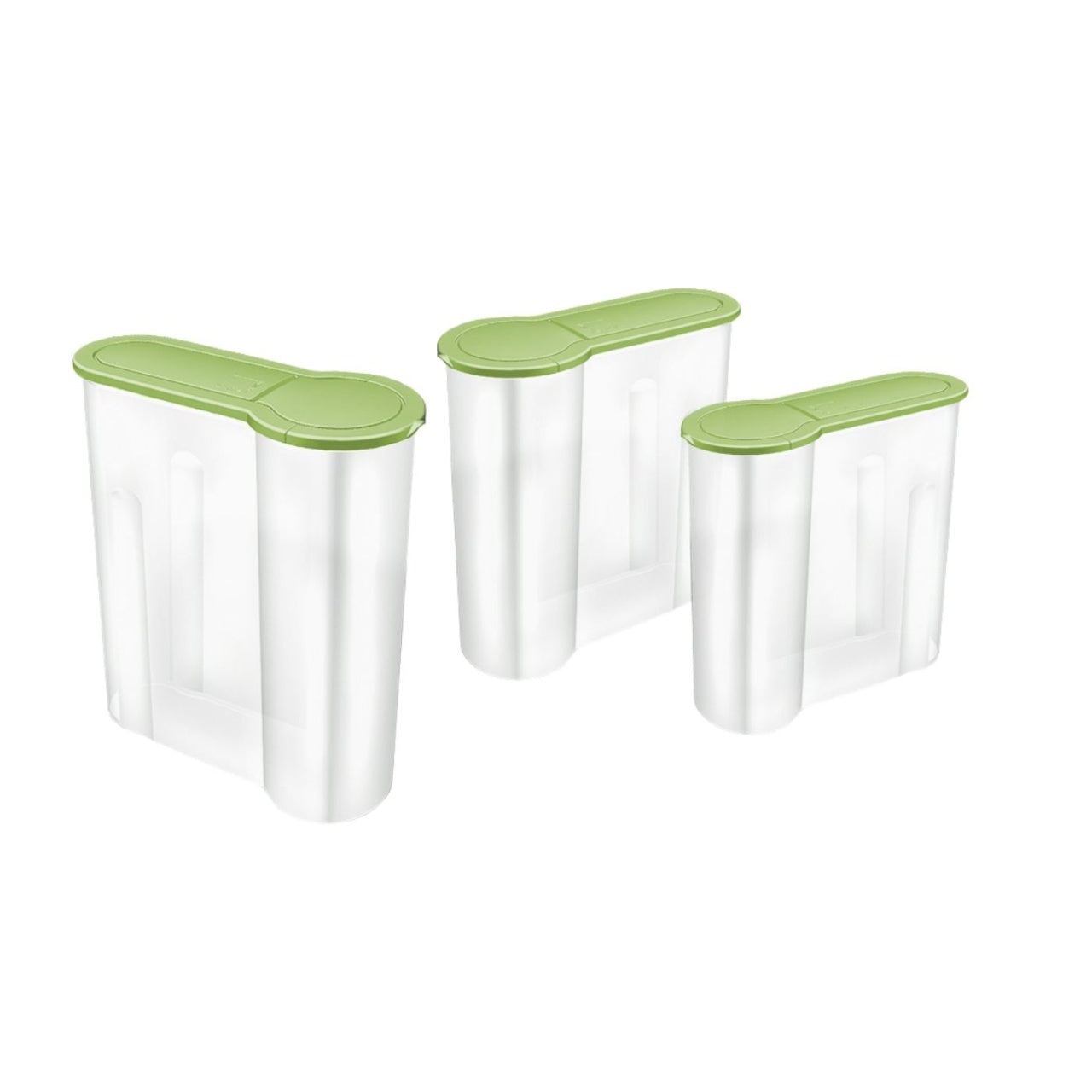 Set 3 cutii depozitare cu capac, mix culori – organizare practică DOMOTTI 90285