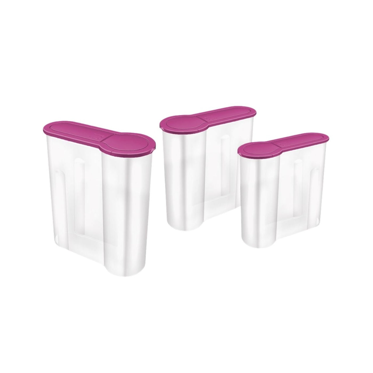 Set 3 cutii depozitare cu capac, mix culori – organizare practică DOMOTTI 90285