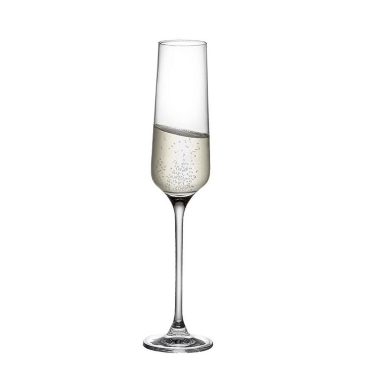 Set 4 pahare sampanie 190 ml, sticlă calitate superioară, design elegant, RONA 723014