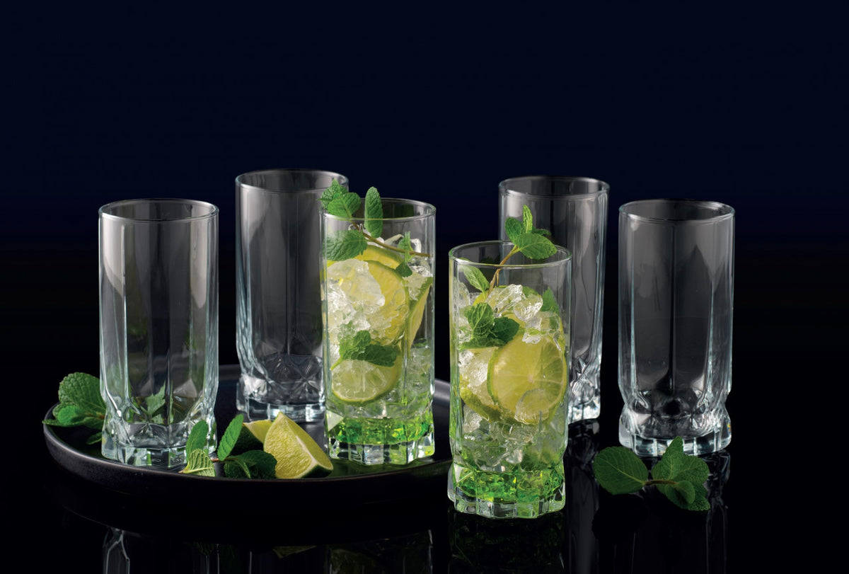 Set 6 pahare Diamond Ambition, design modern, 325 ml, pahar whisky, cadou