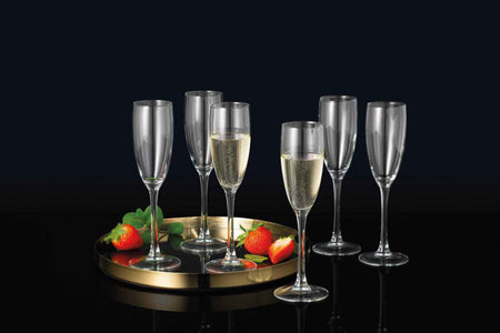 Set 6 pahare șampanie 170 ml Venus, elegante, sticlă, lavabile, AMBITION 10410