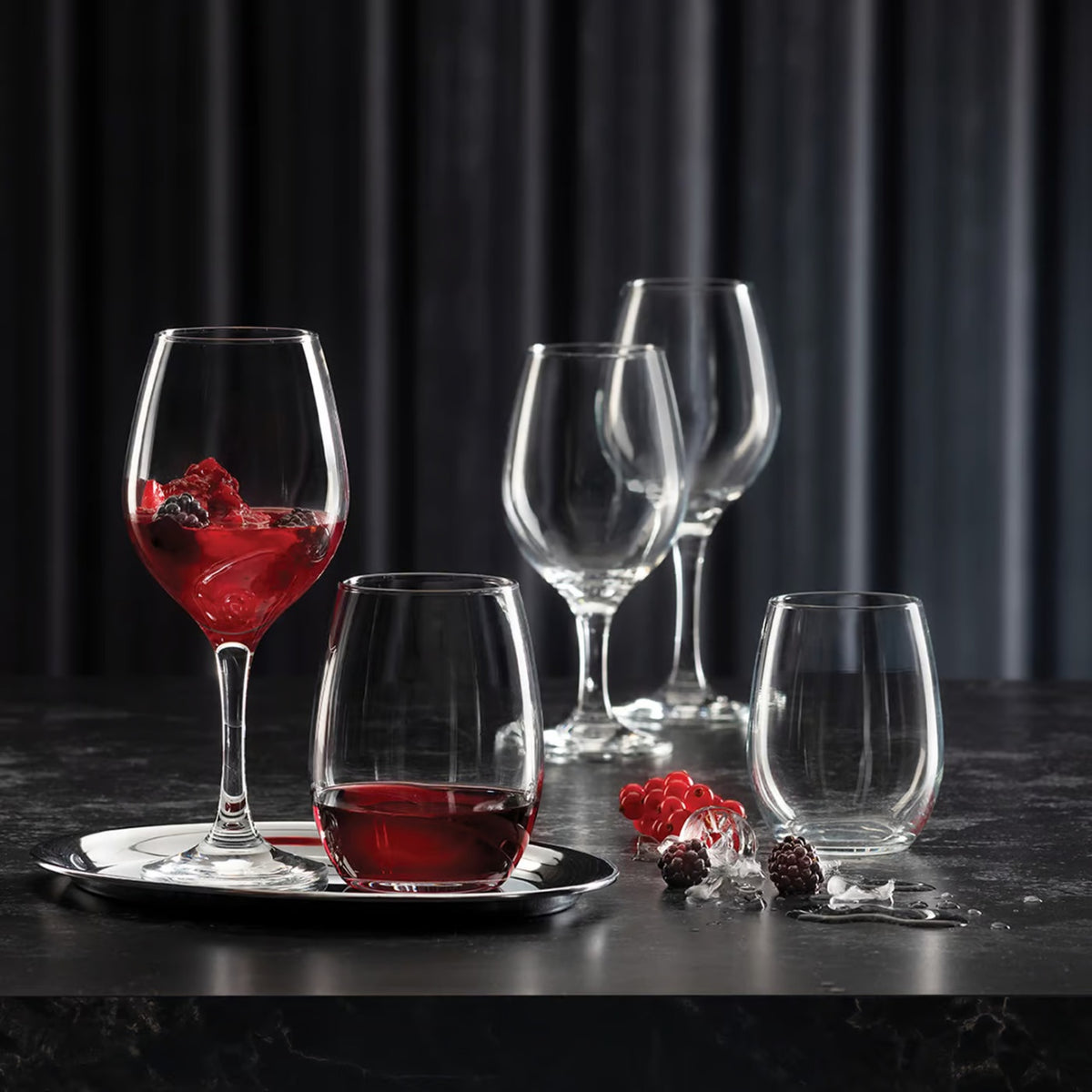 Set 6 pahare vin din sticlă Amber PASABAHCE, diverse capacități 295 ml