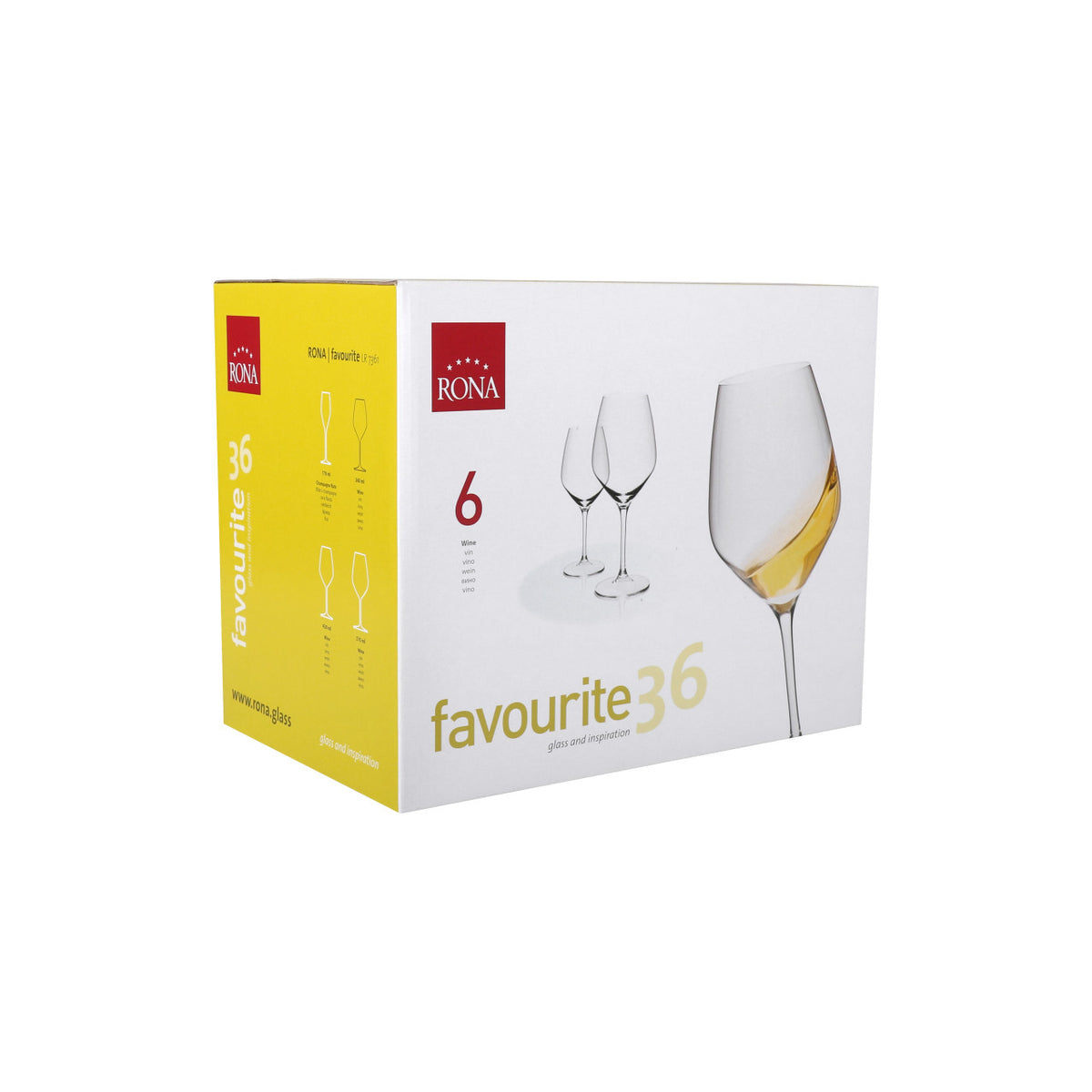 Set 6 pahare vin RONA Favourite, diferite capacități 360 ml