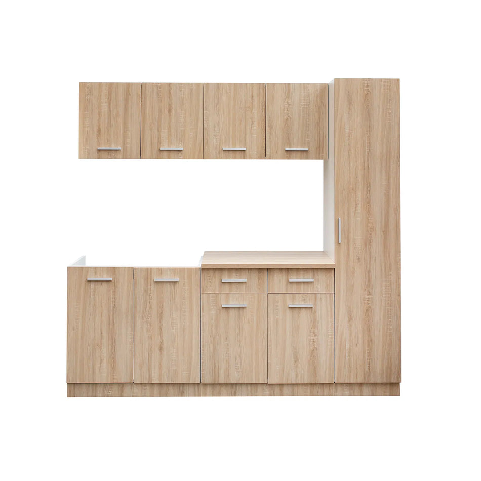 Bucatarie Corinne, 5 Corpuri, Blat Pal, Sonoma Deschis, L 200cm