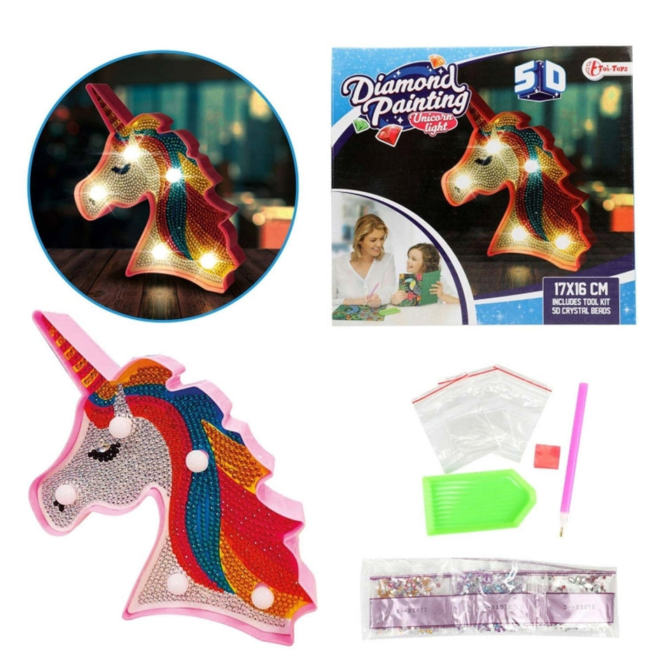 Set Creatie Cu Diamante, Lampa Unicorn - Toi-toys