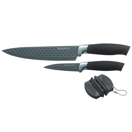 Set cuțite 3 piese, antiaderente, ascuțitor inclus, Diamond Ambition 80379