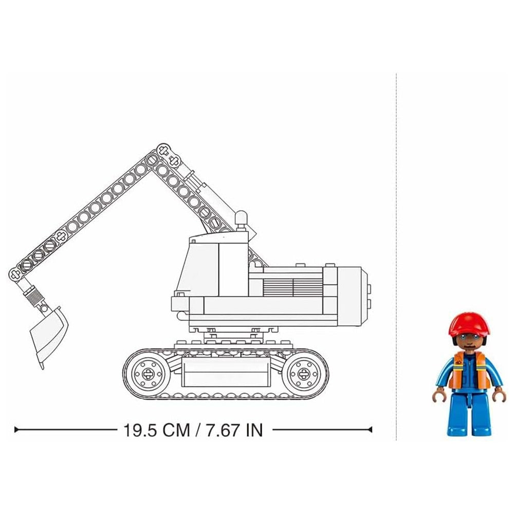 Set de constructie Town, 152 piese, Excavator - Sluban
