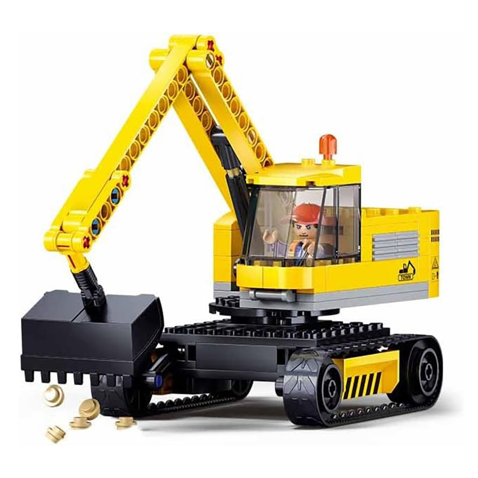 Set de constructie Town, 152 piese, Excavator - Sluban