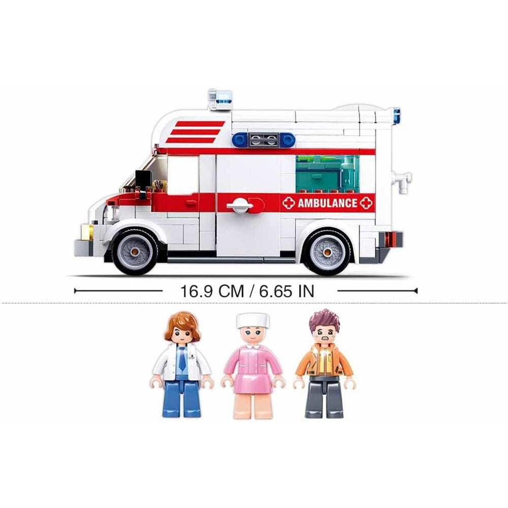 Set de constructie Town, 328 piese, Ambulanta - Sluban