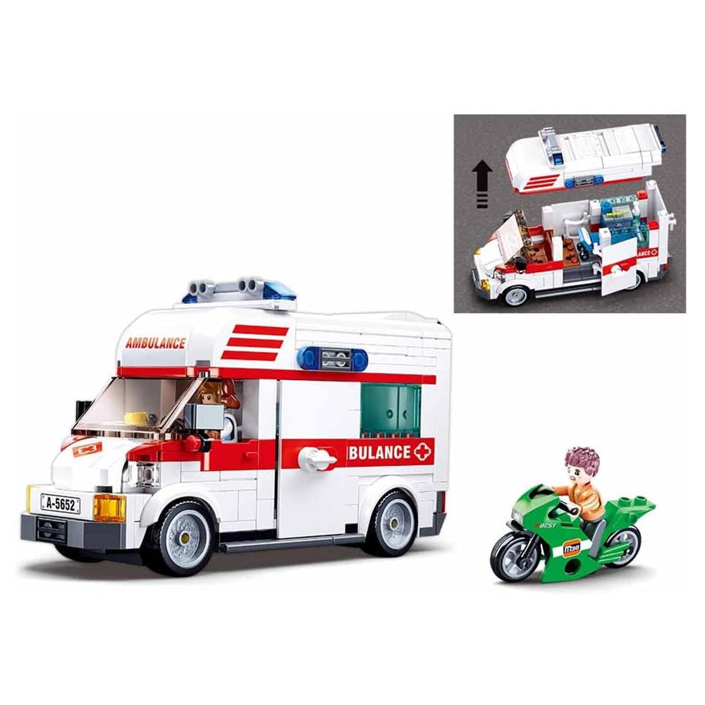 Set de constructie Town, 328 piese, Ambulanta - Sluban