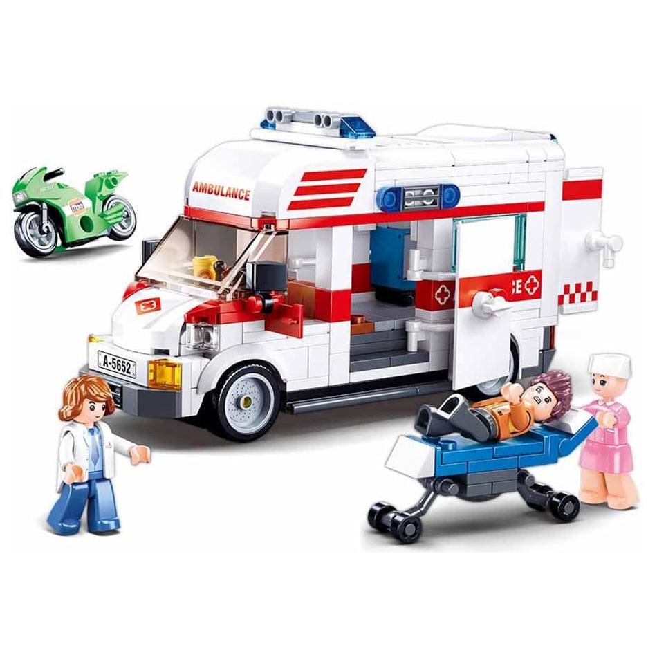 Set de constructie Town, 328 piese, Ambulanta - Sluban