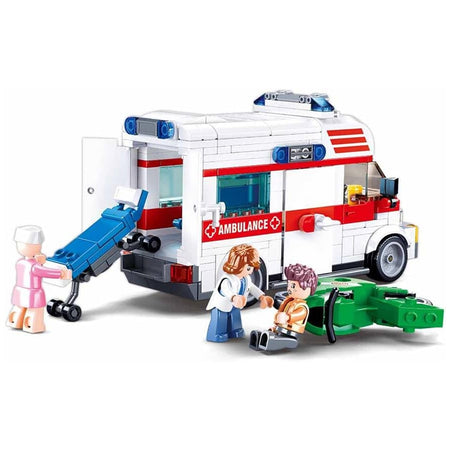 Set de constructie Town, 328 piese, Ambulanta - Sluban