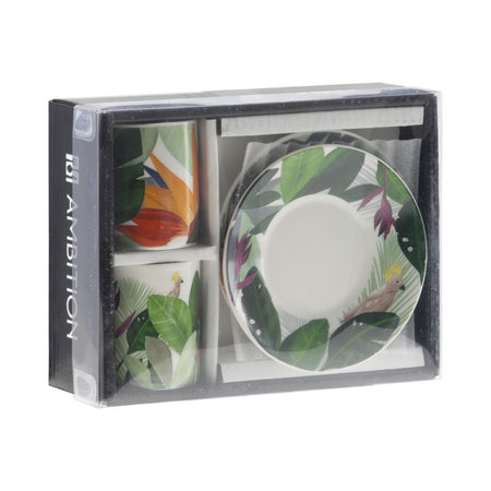 Set servire ceai sau cafea 4 piese, 2 persoane, Ambition Paradise, porțelan