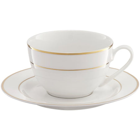 Set servire ceai sau cafea, 12 piese, 6 persoane, Aura Gold AMBITION 29194