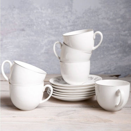 Set servire ceai sau cafea 12 piese pentru 6 persoane Glamour Ambition 29098