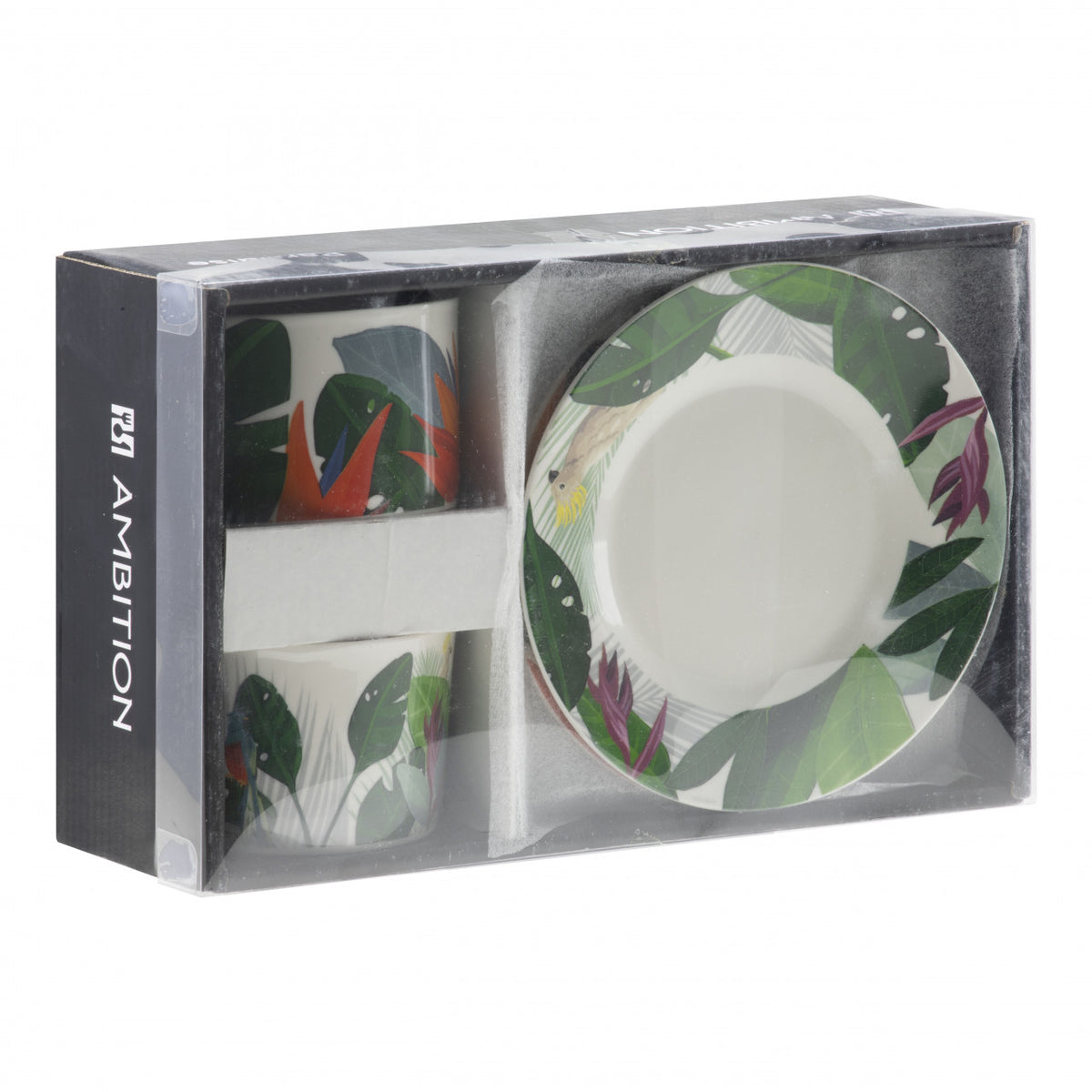 Set servire ceai sau cafea 4 piese, 2 persoane, Ambition Paradise, porțelan