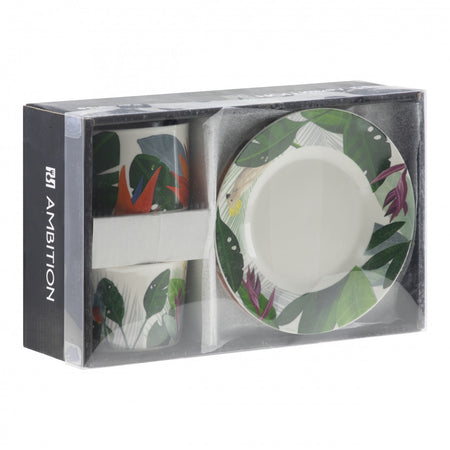 Set servire ceai sau cafea 4 piese, 2 persoane, Ambition Paradise, porțelan