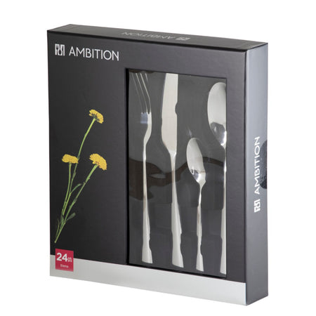 Set tacâmuri inox Siena Ambition, eleganță pentru masă 6 persoane 24 piese