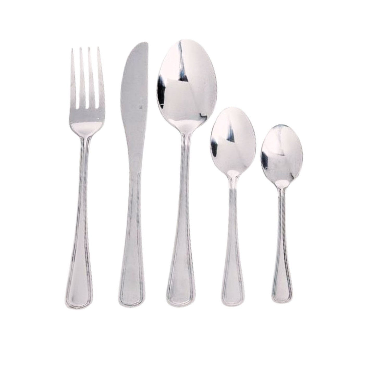 Set tacâmuri inox, 6 persoane, model London, DOMOTTI 30 piese, lingurițe cafea