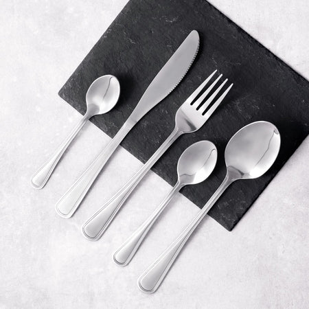 Set tacâmuri inox, 6 persoane, model London, DOMOTTI 30 piese, lingurițe cafea
