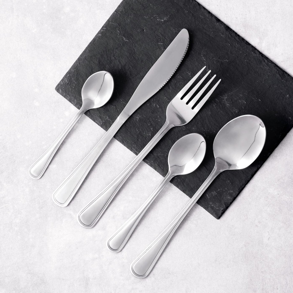 Set tacâmuri inox, 6 persoane, model London, DOMOTTI 30 piese, lingurițe cafea